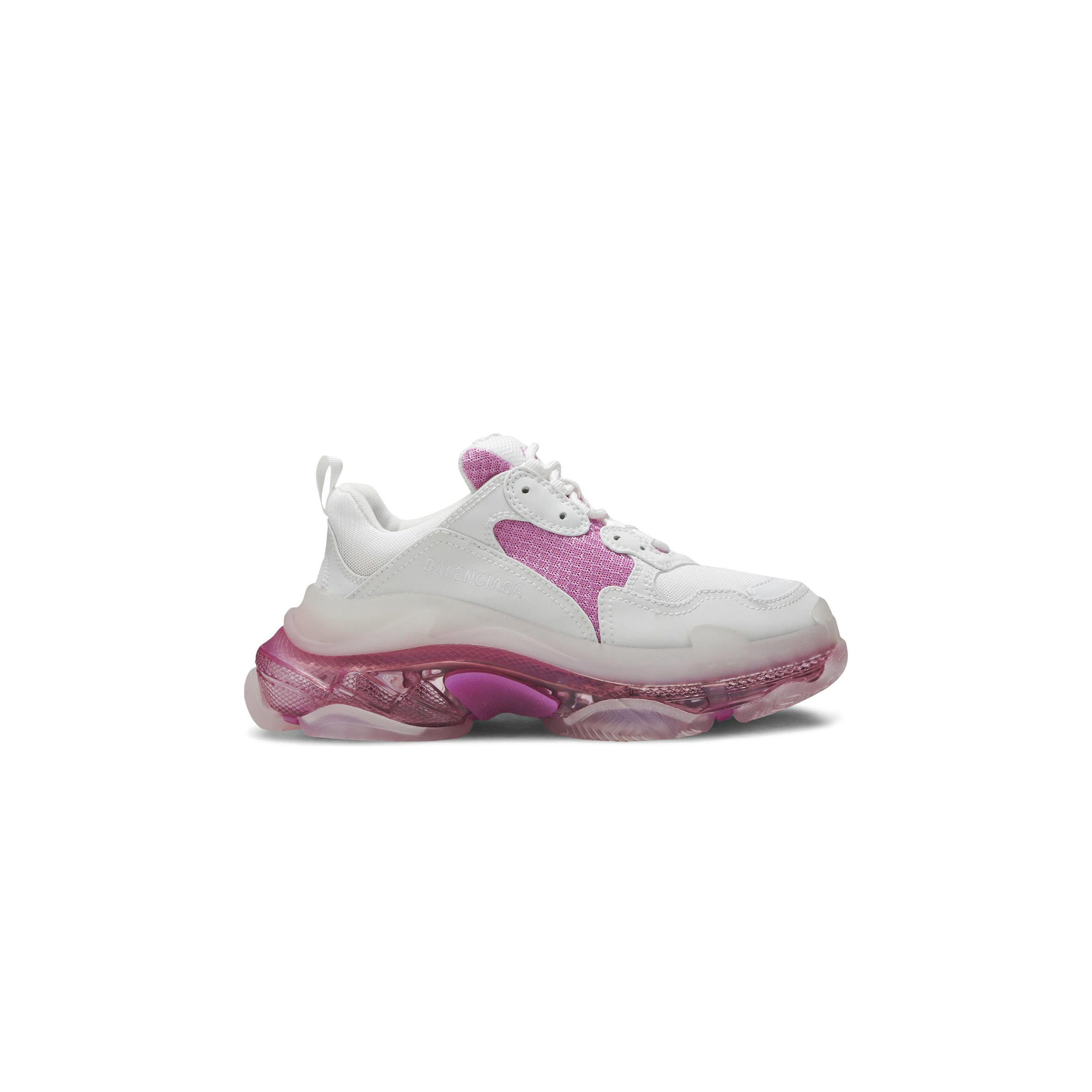 Ba*len*cia*ga triple s clear sole trainer white pink 544351w09on9025